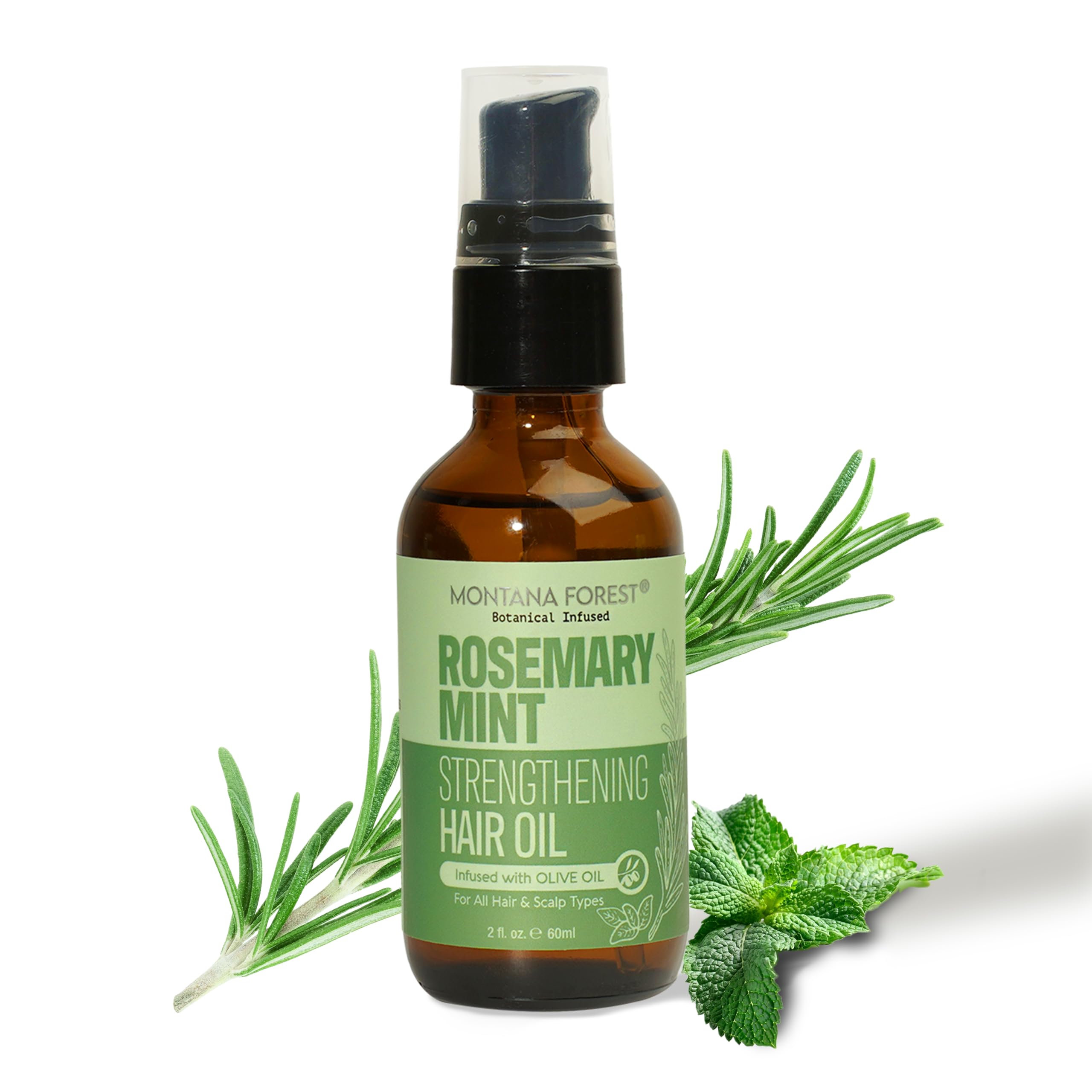 Amazon.com: MONTANA FOREST Rosemary Mint Strengthening Hair Oil